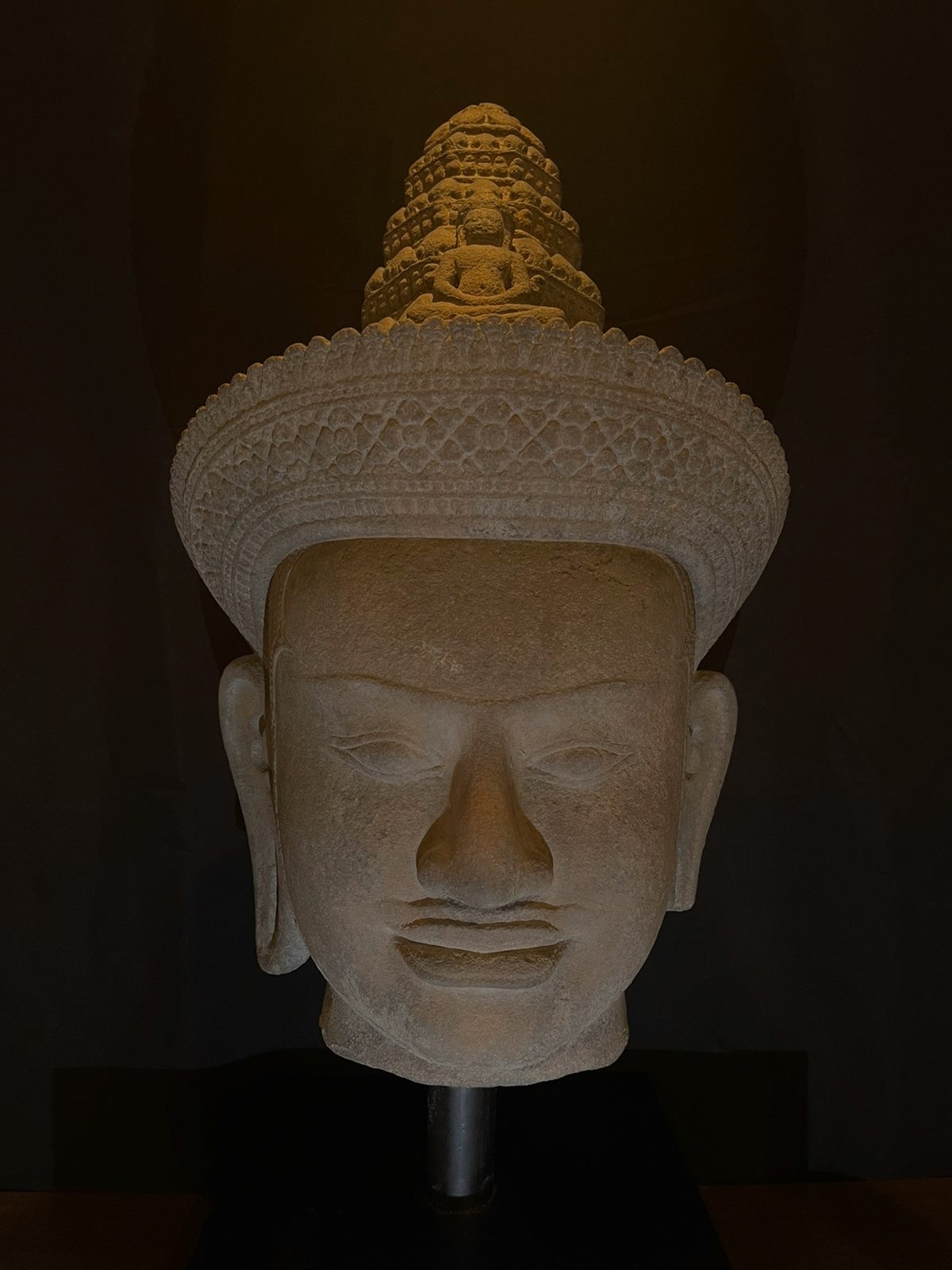 Sandstone head of Avalokiteshvara- 7216